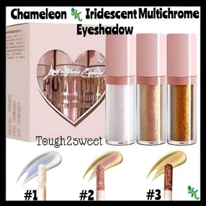 🆕CHAMELEON IRIDESCENT MULTICHROME HIGH PIGMENT EYESHADOW SET OF 3~ #1, #2 & #3